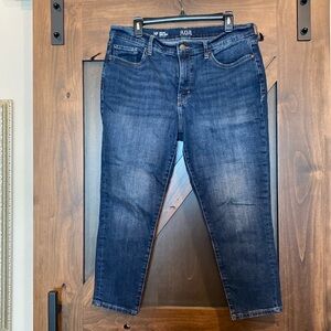 a.n.a Dark high-rise skinny ankle jeans